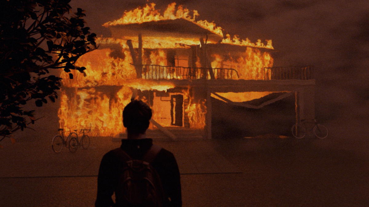 Burning house